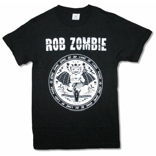 [S-5XL] เสื้อยืด พิมพ์ลาย Rob Zombie Devil Seal สีดํา สําหรับผู้ชาย 721670