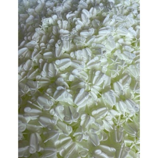 ดอกรัก ดอกรักปลอม ดอกรักพลาสติก  สีขาวอมเขียว พลาสติกเกรดพรีเมี่ยม คุณภาพดี รับรองรูไม่ตันคะ (1ถุงมี1570ดอก)