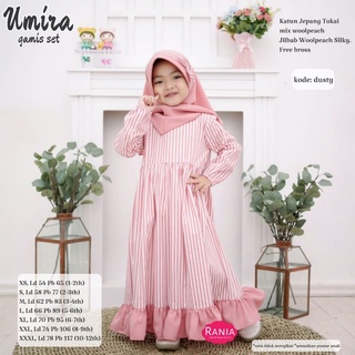 ~RANIA~RANIA~SYARI ชุดเกมมิส สําหรับเด็ก โดย RANIA~GAMIS SET~UMIRA GAMIS SYARI