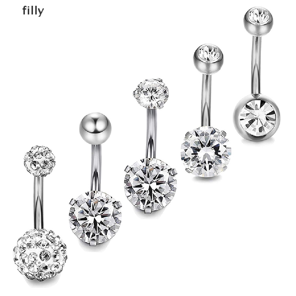 filly-5pcs-set-stainless-steel-crystal-navel-belly-button-rings-bar-piercing-jewelry-dfg