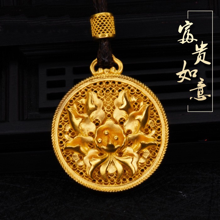 กฎหมายโบราณมรดก-fugui-ruyi-ปิงหัวเข็มขัดลาวจี้ทองคำชุบทองสร้อยคอดอกไม้รอบใหม่-de2-5526