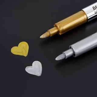 Baoke MP550 ปากกามาร์กเกอร์ เมทัลลิก สีเงิน สีทอง 1.5 มม. สีดํา สําหรับวาดภาพระบายสี DIY