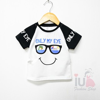 【พร้อมส่ง 】เสื้อยืดเด็ก เสื้อแขนสั้นสำหรับเด็กผู้หญิง เสื้อยืดเด็ก นุ่ม ๆ - แว่นตา