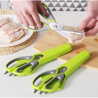 🔥ลด 50% ใส่โค้ด INCLZ11🔥 กรรไกรตัดอาหาร กรรไกรอเนกประสงค์ คละสี รุ่น Kitchen-scissors-multi-purpose-10Jul-J1
