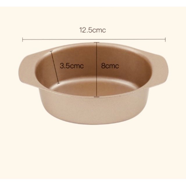 พิมพ์อบชีสเค้ก-พิมพ์อบเค้กไข่ไต้หวัน-พิมพ์ทรงรี-สีทองเคลือบ-non-stick