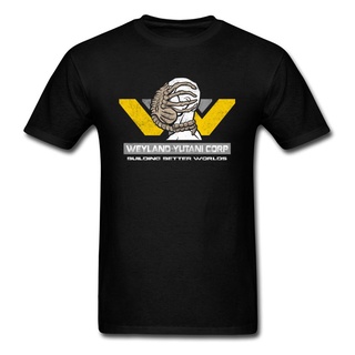 เสื้อครอปสายฝอ - เสื้อยืดผ้าฝ้ายอาคาร Better Worlds ผู้ชาย s Weyland Yutani Corp เสื้อผ้าที่กําหนดเ