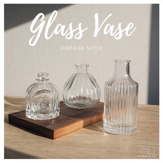 สินค้า Glass Vase Vintage Style แจกันแก้ว