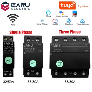 1P+N/3P+N WiFi Circuit Breaker Time Timer Relay Switch Smart House Voice Remote Control By Tuya Smart APP For Alexa Goog