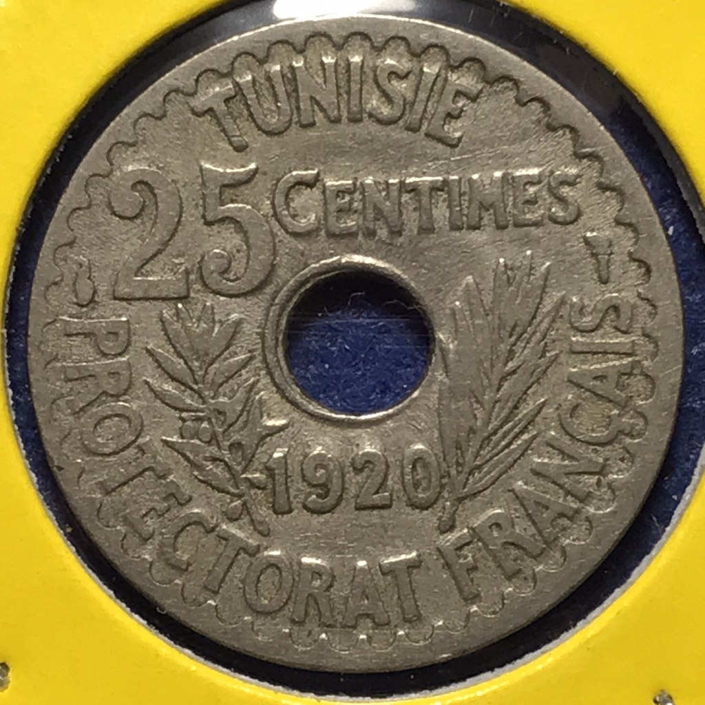 no-60705-ปี1920-ตูนิเซีย-25-centimes-เหรียญสะสม-เหรียญต่างประเทศ-เหรียญเก่า-หายาก-ราคาถูก