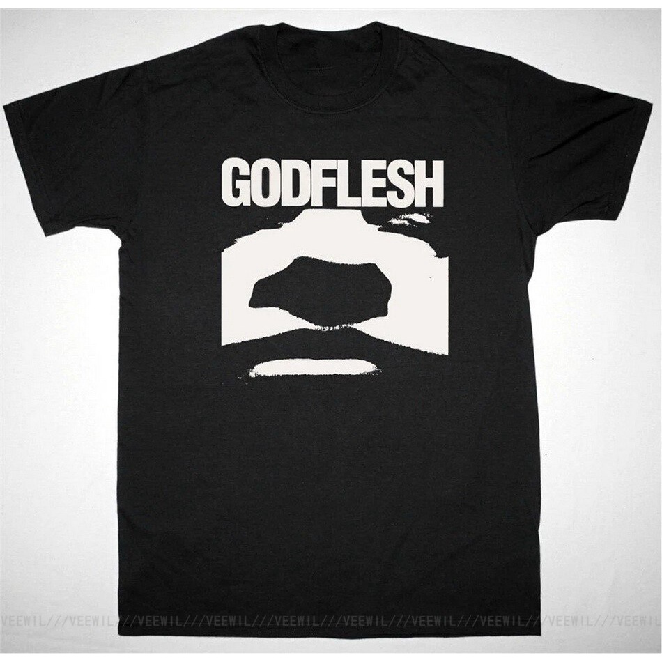 tshirtเสื้อยืดคอกลมฤดูร้อนเสื้อยืด-พิมพ์ลาย-godflesh-godflesh-ep-1988-สีดํา-สําหรับผู้ชายsto4xl