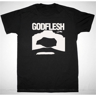 tshirtเสื้อยืดคอกลมฤดูร้อนเสื้อยืด พิมพ์ลาย Godflesh Godflesh Ep 1988 สีดํา สําหรับผู้ชายSto4XL