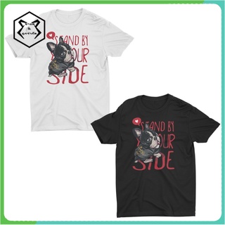 AIDEER Dog Collection เสื้อสกรีนลายหมา มีทั้งสีขาวและสีดำ STAND BY YOUR SIDE