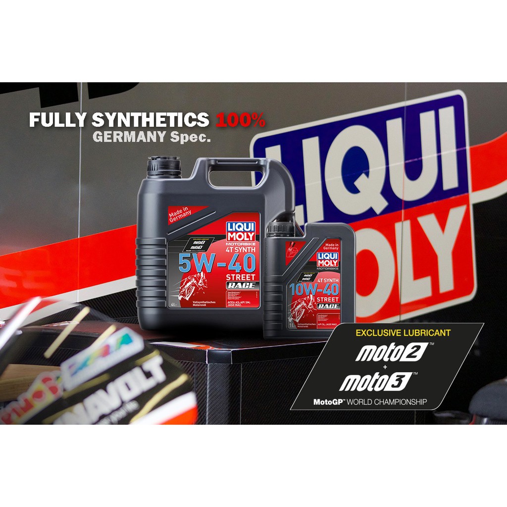 โค้ด-247octลด130-liqui-moly-motorbike-5w-40-street-race-4l-น้ำมันเครื่องมอเตอร์ไซค์-ขนาด-4-ลิตร