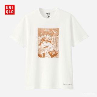 เสื้อยืดสีดำอินเทรนด์Uniqlo มาใหม่ เสื้อยืดแขนสั้น พิมพ์ลายนารูโตะ สําหรับผู้ชาย และผู้หญิง 2022S M L   XL  XXL