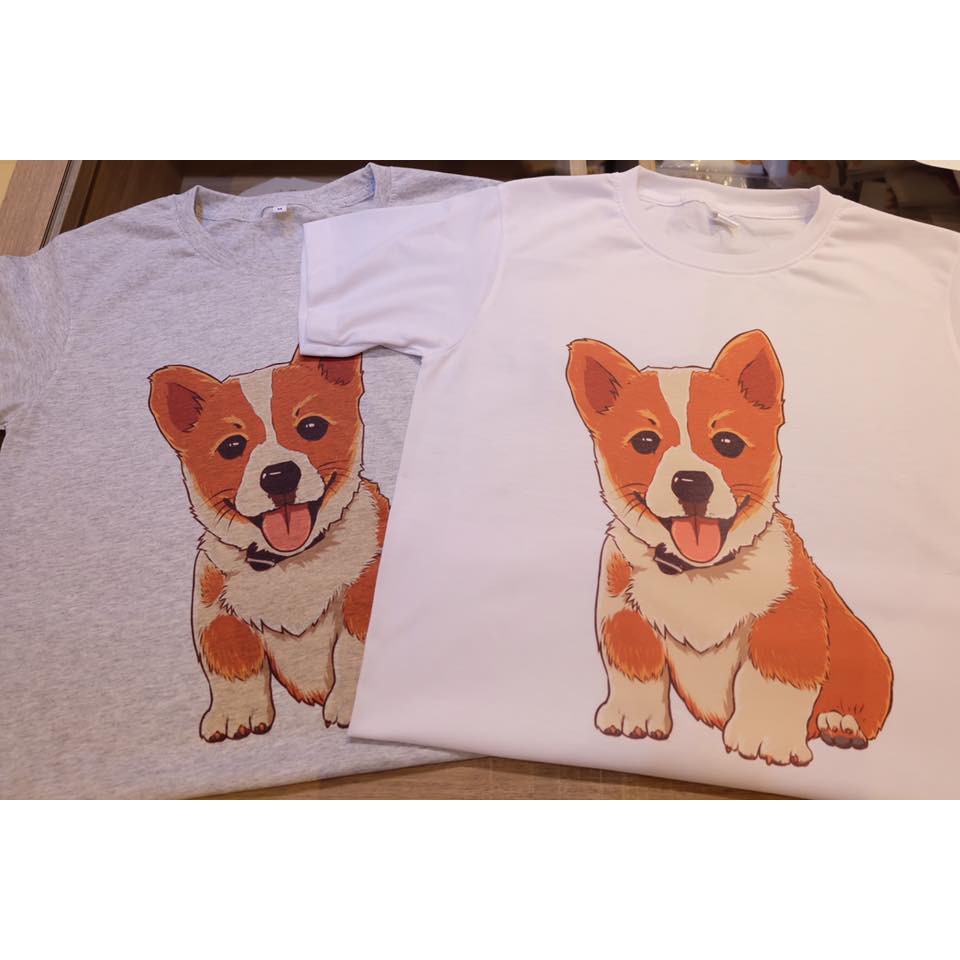 เสื้อยืดโอเวอร์ไซส์welsh-corgi-t-shirt-คอร์กี้-5018-2138-7147s-3xl