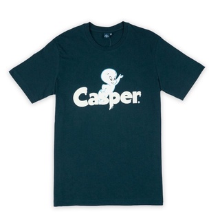 เสื้อ ผู้ชาย สไตล์ เกาหลี เสื้อผู้ชายเท่ๆ Universal Studios Men Casper Flock Print T-Shirt - เสื้อผู้ชายยูนิเวอร์