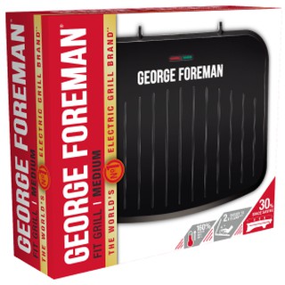 George Foreman 25810 Medium Fit Grill เครื่องย่างสเต็กขนาดกลาง Imported from UK ใช้ไฟไทย #1 Best Seller ลดไขมันได้ถึง42%