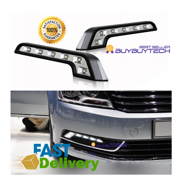 buybuytech-led-e-class-ไฟเดย์ไลท์-6ดวง-daytime-running-light-drl-12v-สีขาว-จำนวน-2ชิ้น-ซ้าย-ขวา-e-class-led