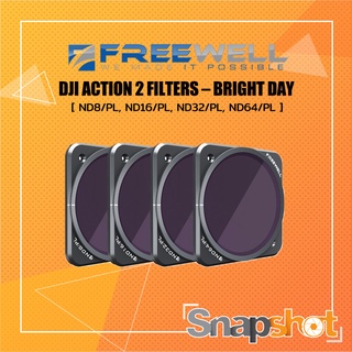 สินค้า FREEWELL DJI ACTION 2 FILTERS – BRIGHT DAY [ ND8/PL, ND16/PL, ND32/PL, ND64/PL ] Freewell ND Filter [ FW-OA2-BRG ]