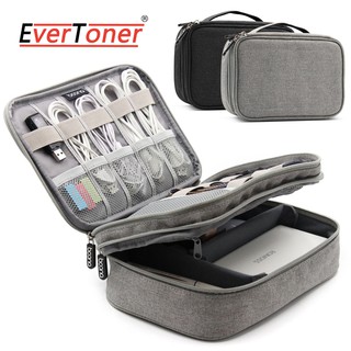 Evertoner กระเป๋าจัดเก็บสายชาร์จ Usb, สายเคเบิ้ล, พาวเวอร์แบงค์, พาวเวอร์แบงค์