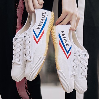 ราคาFeiyue ขาว แฟชั่น คลาสสิก รองเท้าสีขาวขนาดเล็ก ผลิตภัณฑ์เดี่ยว รองเท้าบุรุษ รองเท้าสตรี รองเท้าคู่
