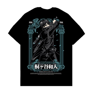 เสื้อยืดโอเวอร์ไซส์เสื้อยืด พิมพ์ลายอนิเมะ Kizaru Sword Art Online KIRITO สําหรับผู้ชายS-3XL