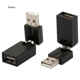FHUE_360º Swivel Adjustable Angle USB 2.0 Male to Female Adapter Cable Converter