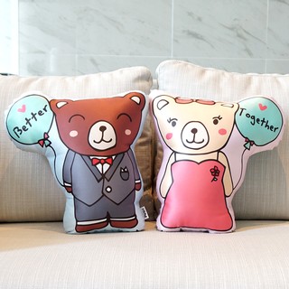 Couple Teddy Pillow หมอนหมี 2in1