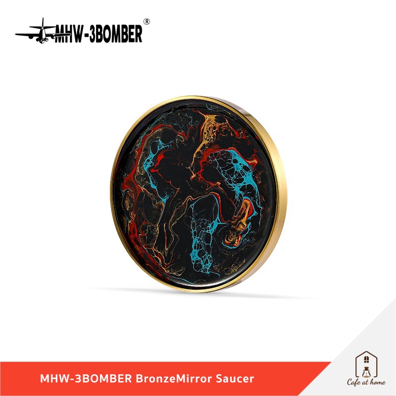 mhw-3bomber-bronze-mirror-saucer-จานรองเสิร์ฟทองเหลือ-แผ่นรองเสิร์ฟ