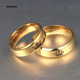 ภาพหน้าปกสินค้าHEL_แหวนไททาเนียมเหล็ก พิมพ์ลาย His Queen and Her King ที่เกี่ยวข้อง