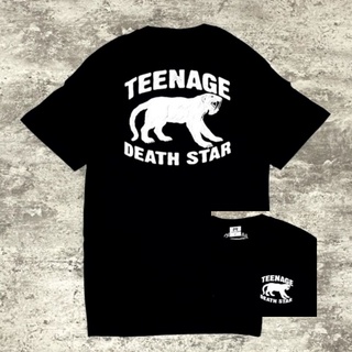 T-shirt  เสื้อยืด ลายโลโก้หัวกะโหลก teenage death star สีดํา สําหรับวัยรุ่นS-5XL