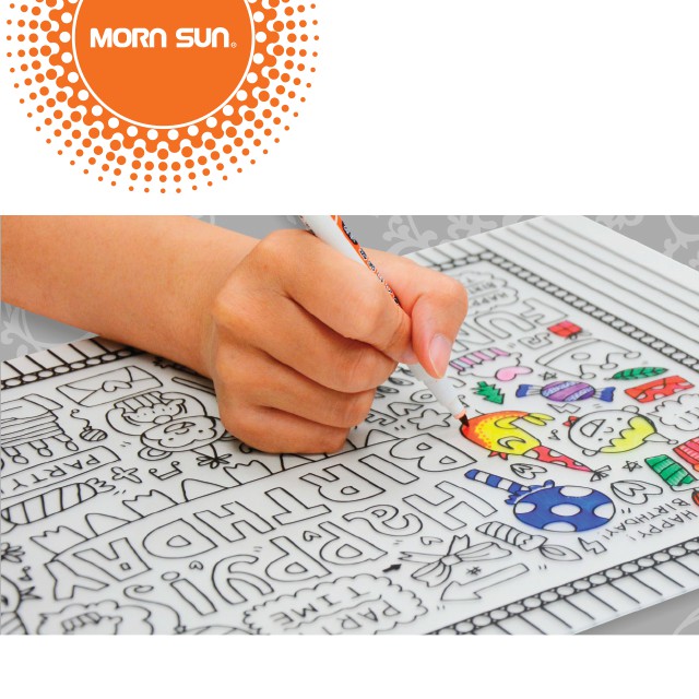 mornsun-แผ่นรอง-border-print-mornsun-a4-a4-coloring-mat-border-print