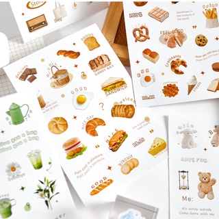 Cdaily|สติกเกอร์ มีกาวในตัว 6 แบบ DIY สําหรับตกแต่งสมุดทํามือ โทรศัพท์มือถือ