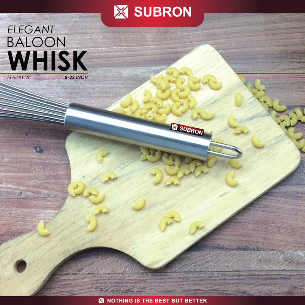 SUBRON ที่ปัดลูกโป่ง Manual Egg Whisk สแตนเลส 14 นิ้ว 16 นิ้ว 18 นิ้ว ...
