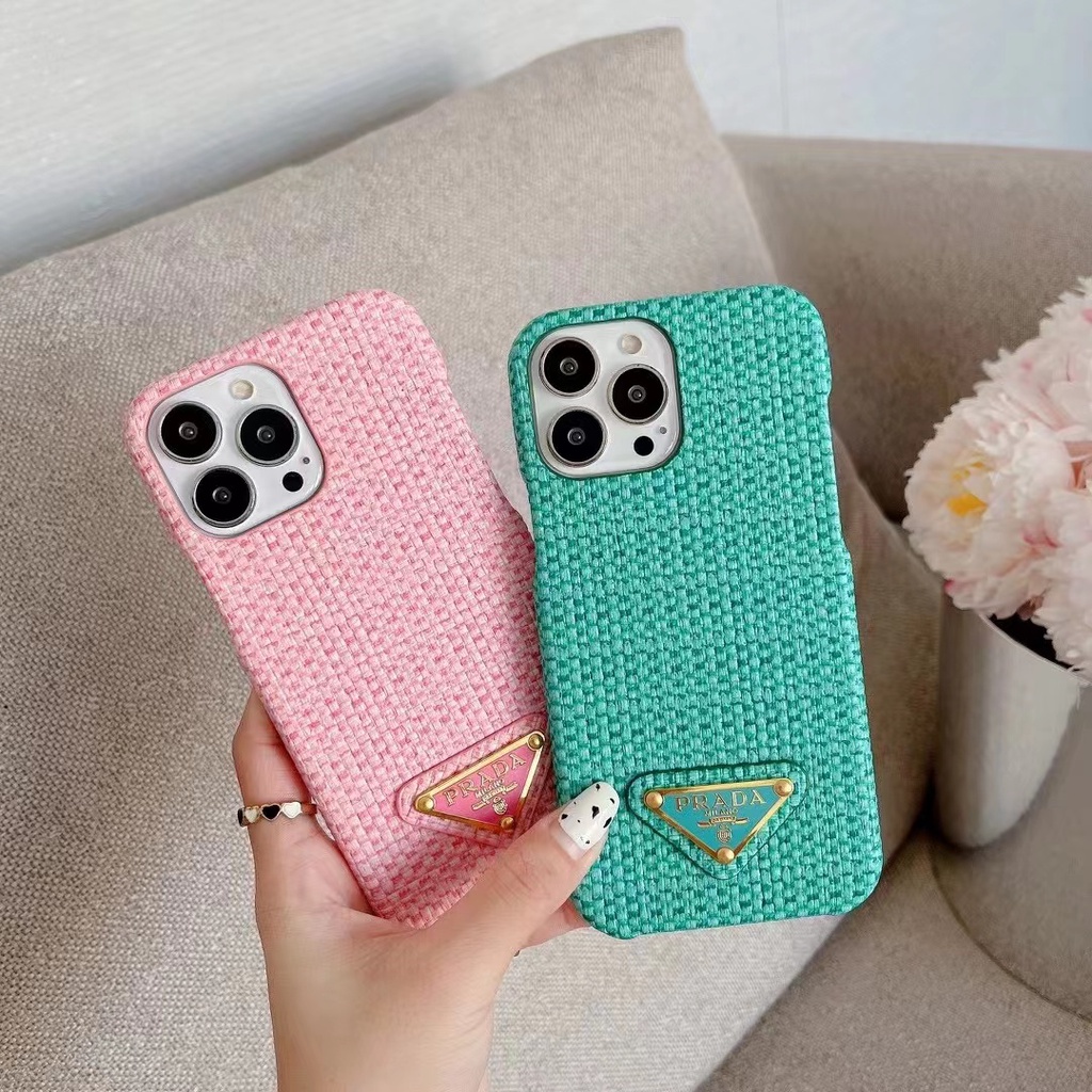 เคส-iphone-13-ขายส่ง-เคสโทรศัพท์มือถือ-ลายโลโก้สามเหลี่ยม-ผ้าทอ-สําหรับ-iphone-11-13-pro-max-12-pro-max