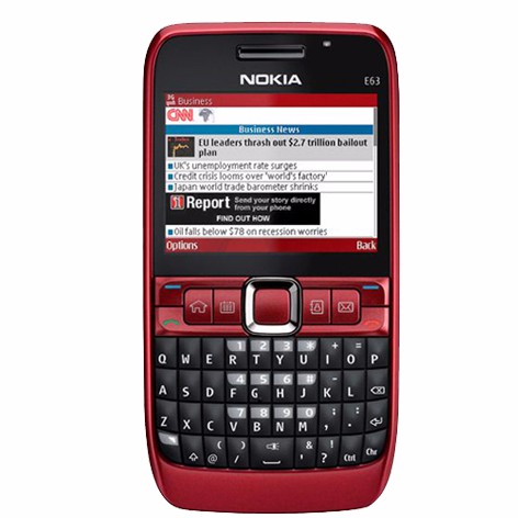 โทรศัพท์มือถือโนเกียปุ่มกด-nokia-e63-สีแดง-3g-4g-รุ่นใหม่2020