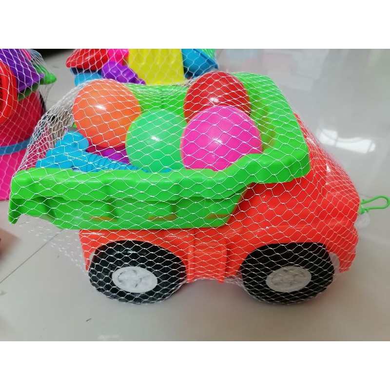 ของเล่นรถบรรทุกเล่นทราย-แถมลูกบอลคละสี