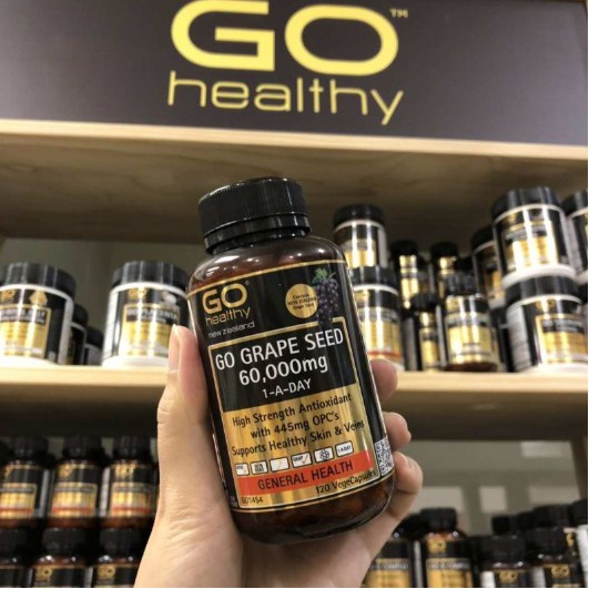 ภาพสินค้าGO Healthy Grape Seed 60000mg 120 Vege Capsules สารสกัดจากเมล็ดองุ่นเข้มข้น OPC 465 mg จากร้าน eucerinthiiland บน Shopee ภาพที่ 4