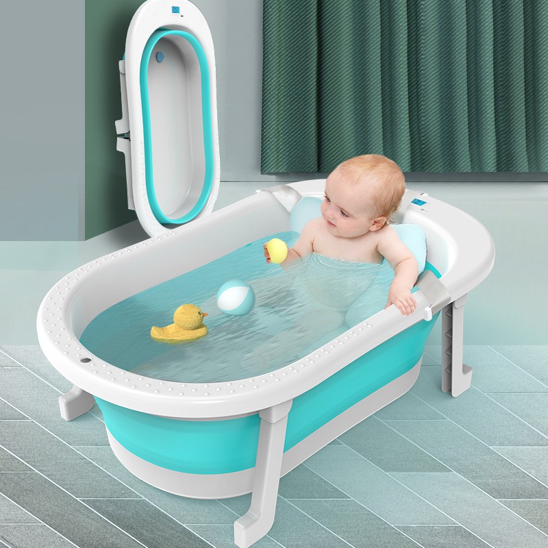 ราคาและรีวิวพร้อมส่ง อ่างอาบน้ำเด็ก อ่างอาบน้ำอเนกประสงค์พับได้ เด็กสามารถพับได้อ่างอาบน้ำทารกบาร์เรลอาบน้ำขนาดใหญ่ถังอาบน้ำเด็ก
