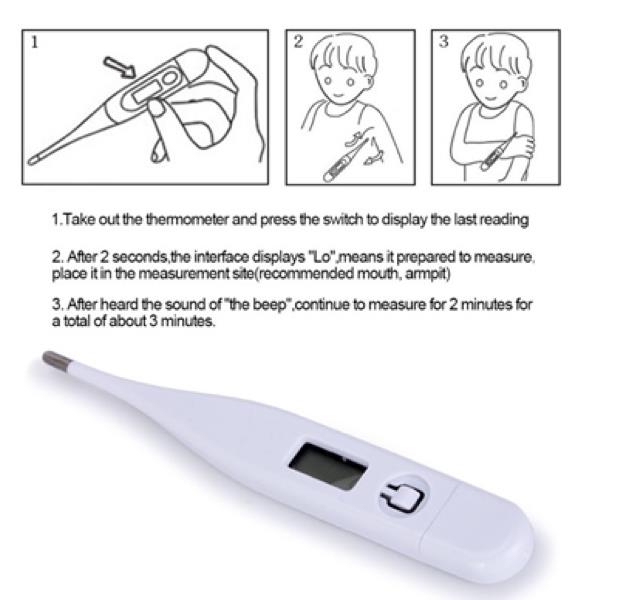เครื่องวัดอุณหภูมิอิเล็กทรอนิกส์สำหรับเด็กทารกฟาเรนไฮต์ในครัวเรือน