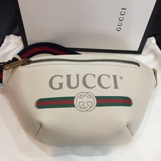 New gucci belt bag mini ไซส์ 90 สีขาว