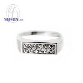 Finejewelthai แหวน-แหวนเพชร-แหวนเงินแท้-Endless-Diamond-CZ-Silver-Ring-R1153cz