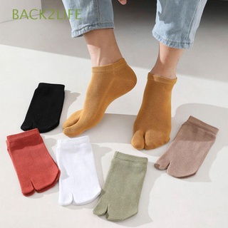 สินค้า Back2life ถุงเท้า ระบายอากาศ สไตล์ญี่ปุ่น แยกนิ้วเท้า หลากสี แฟชั่นสําหรับผู้ชาย และผู้หญิง