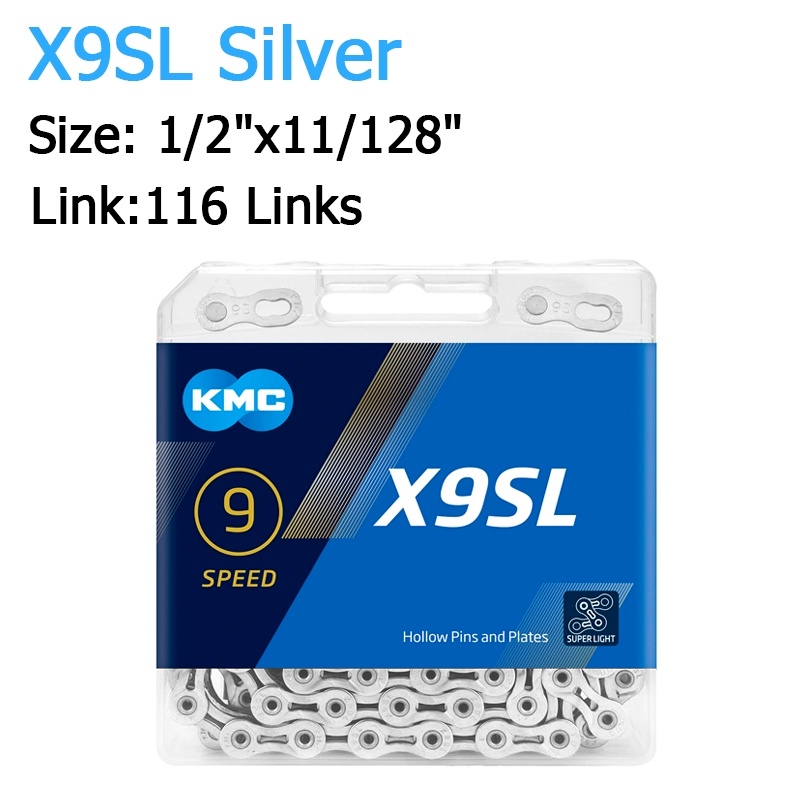 kmc-x9sl-x10sl-x11sl-จักรยานโซ่-mtb-จักรยานโซ่-9-10-11-ความเร็วจักรยาน-crank-สำหรับ-shimanosramพร้อมกล่องพร้อมตัวปลดเร็ว