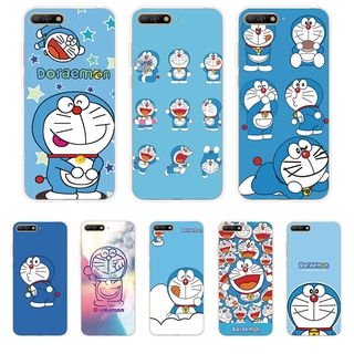 เคสโทรศัพท์มือถือพิมพ์ลาย Doraemon สําหรับ Huawei Y 6 Ii Y 6 2017 Prime 2018 Y6 Pro 2019
