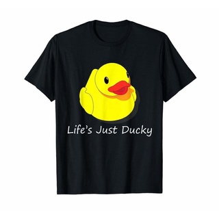 เสื้อยืดโอเวอร์ไซส์GILDAN เสื้อยืดยาง พิมพ์ลายเป็ด Like Lifes Just Ducky แบบกําหนดเองS-3XL