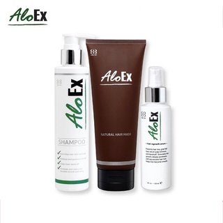 AloEx 3 Steps Set ชุดดูแลหนังศีรษะ Set A Serum50ml.+Original Shampoo+Hair Mask