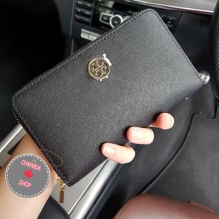 🍃Tory Burch Robinson Saffiano Leather Zip Around MINI Continental Wallet