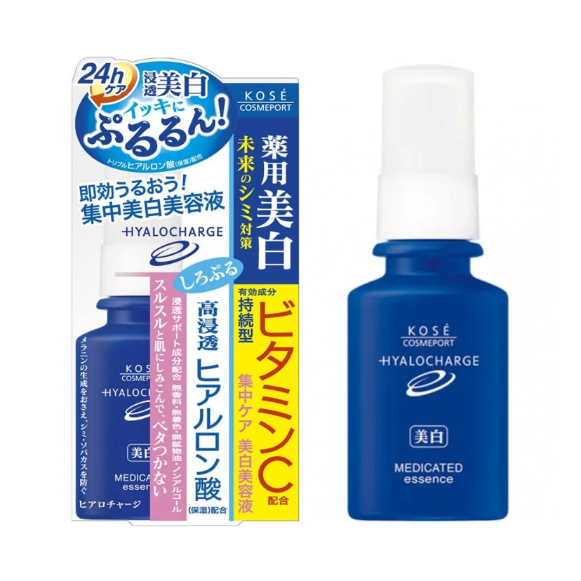 kose-cosmeport-hyalocharge-เซรั่มบำรุงผิวหน้า-ไฮยาโลชาร์จ-ไวท์-เอสเซ้นส์-สูตรวิตามินซี-ไฮยาลูรอน-และน้ำมันส้ม-50-มิลลิลิ