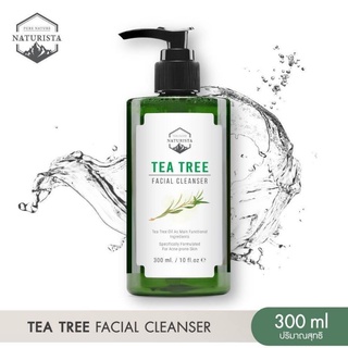 Naturista Tea Tree Facial Cleanser เจลล้างหน้าสูตรอ่อนโยน สำหรับคนเป็นสิวและผิวแพ้ง่าย 300ml.